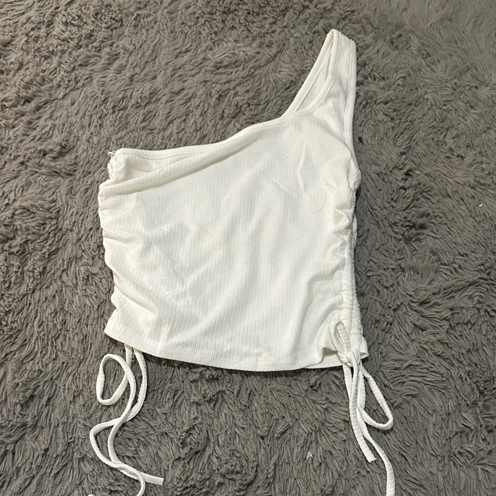 Elegant White One-Shoulder Top